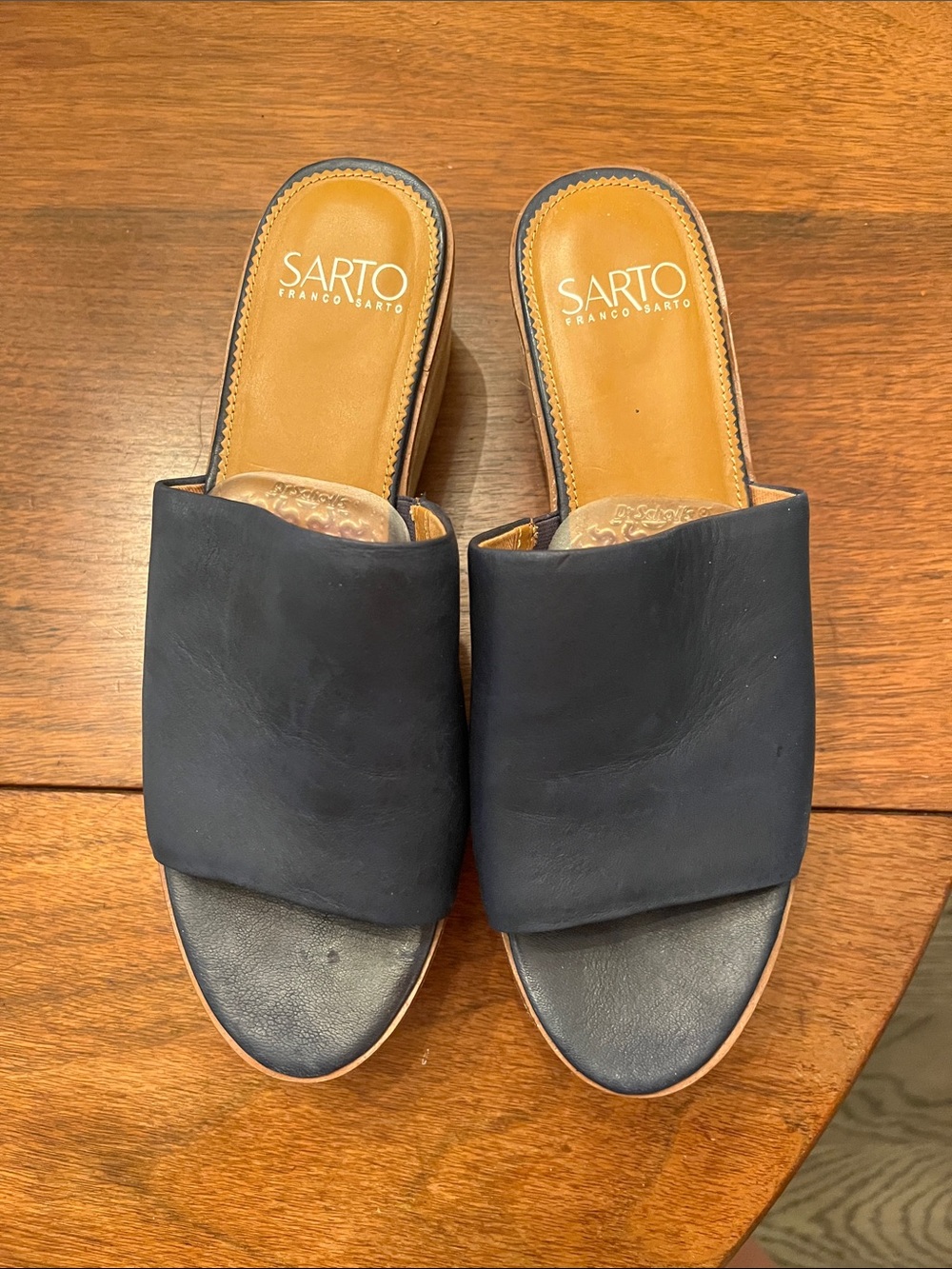 Franco Sarto Navy Slip-On Mule Slides